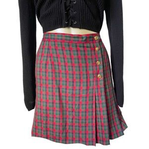 Lizsport 90s Vintage Plaid Golf Skirt